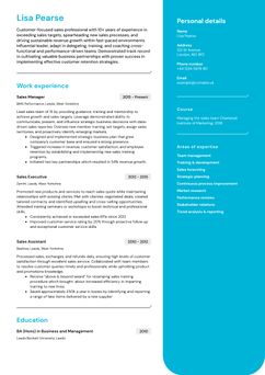 Choose template California and create a professional CV