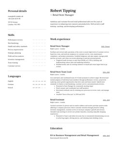 Choose template Toronto and create a professional CV